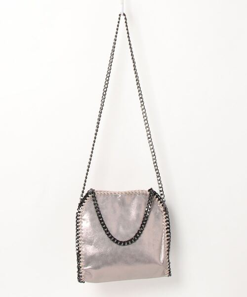 VEENA 1921（ヴィーナ）の「【VEENA 1921/ヴィーナ】3wayチェーン ファラベラ トートバッグＳ（ショルダーバッグ・レディース・パイソン/ライトグレー/レオパード・FREE）」の2枚目の写真