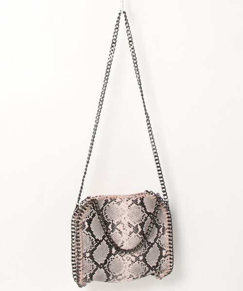 VEENA 1921（ヴィーナ）の「【VEENA 1921/ヴィーナ】3wayチェーン ファラベラ トートバッグＳ（ショルダーバッグ・レディース・パイソン/ライトグレー/レオパード・FREE）」の7枚目の写真