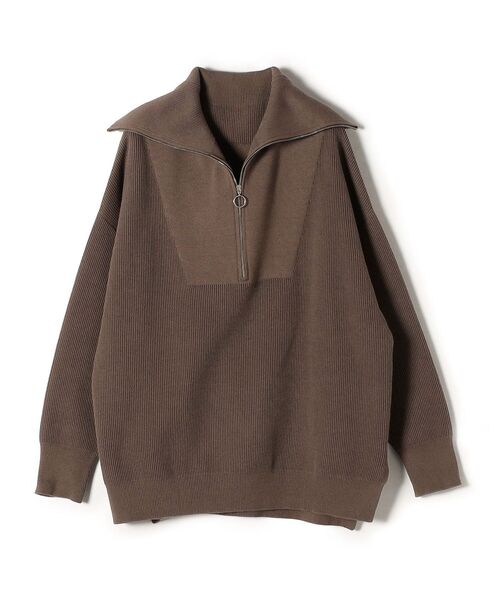 SHIPS(シップス)の「〈手洗い可能〉オープンジッププルオーバー◆(ニット/セーター・レディース・オフホワイト/ブラウン・ONE SIZE)」の8枚目の写真