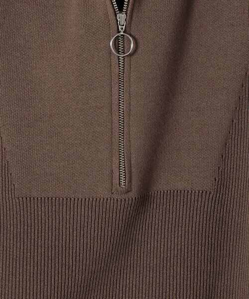 SHIPS(シップス)の「〈手洗い可能〉オープンジッププルオーバー◆(ニット/セーター・レディース・オフホワイト/ブラウン・ONE SIZE)」の6枚目の写真