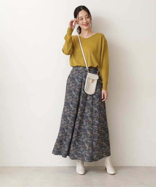 NATURAL BEAUTY BASIC（ナチュラルビューティーベーシック）の「フラップマルチスマホポシェット（ショルダーバッグ・レディース・ベージュ/ライトグリーン/オフホワイト/オレンジ・ﾌﾘ-）」の10枚目の写真