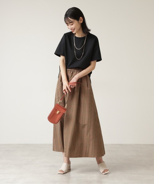 NATURAL BEAUTY BASIC（ナチュラルビューティーベーシック）の「フラップマルチスマホポシェット（ショルダーバッグ・レディース・ベージュ/ライトグリーン/オフホワイト/オレンジ・ﾌﾘ-）」の15枚目の写真