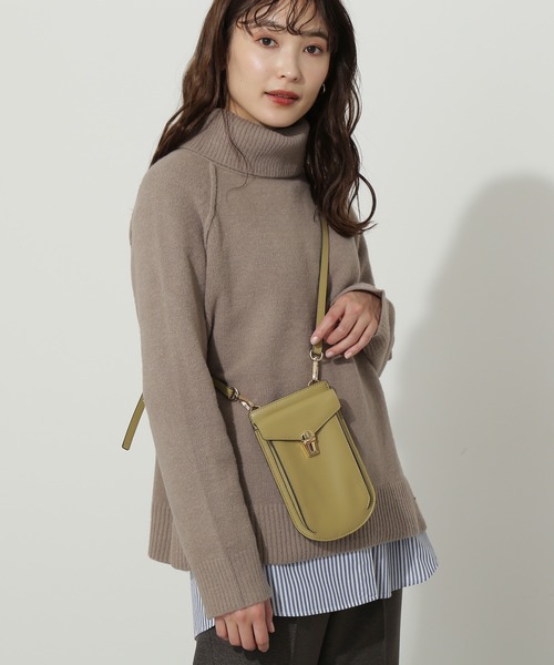 NATURAL BEAUTY BASIC（ナチュラルビューティーベーシック）の「フラップマルチスマホポシェット（ショルダーバッグ・レディース・ベージュ/ライトグリーン/オフホワイト/オレンジ・ﾌﾘ-）」の19枚目の写真