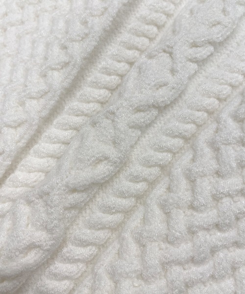 JUNOAH（ジュノア）の「スキッパーケーブル編みニット（ニット/セーター・レディース・ホワイト/クリーム/グリーン/レッド・FREE）」の18枚目の写真