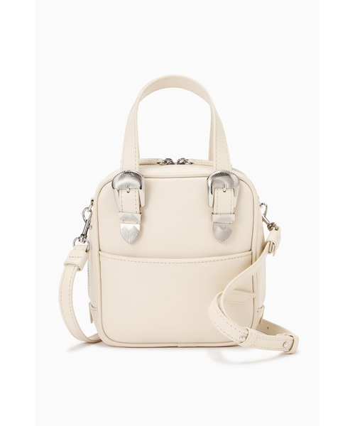 CONTROL FREAK（コントロールフリーク）の「(CONTROL FREAK)バックルショルダーバッグ（トートバッグ・レディース・ブラック/ホワイト/ベージュ・FREE）」の2枚目の写真