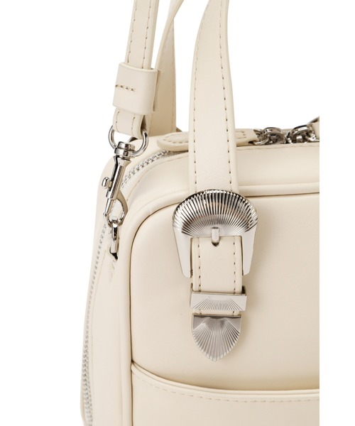 CONTROL FREAK（コントロールフリーク）の「(CONTROL FREAK)バックルショルダーバッグ（トートバッグ・レディース・ブラック/ホワイト/ベージュ・FREE）」の12枚目の写真