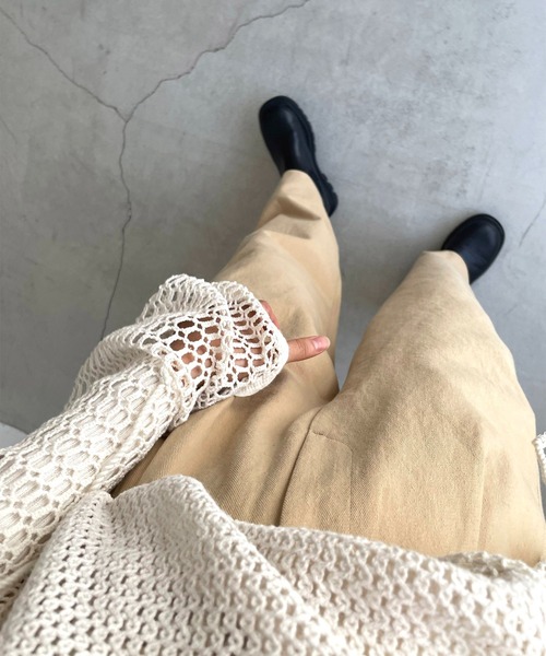 CANAL JEAN（キャナルジーン）の「via j(ヴィアジェイ) ネップツイルテーパードパンツ（その他パンツ・レディース・ベージュ/アイボリー・SMALL/MEDIUM）」の18枚目の写真