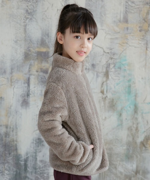 Bee des Bee(ビーデスビー)の「アウター(ブルゾン・キッズ・ブラック/グレー/ライトベージュ/ミント/ピンクベージュ/ラベンダー/カーキ/チャコール/ダークブラウン・100cm/120cm/130cm/140cm/150cm/110cm)」の3枚目の写真