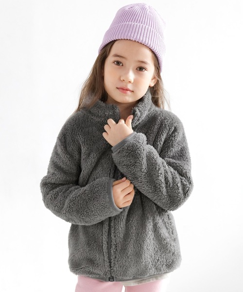 Bee des Bee(ビーデスビー)の「アウター(ブルゾン・キッズ・ブラック/グレー/ライトベージュ/ミント/ピンクベージュ/ラベンダー/カーキ/チャコール/ダークブラウン・100cm/120cm/130cm/140cm/150cm/110cm)」の4枚目の写真