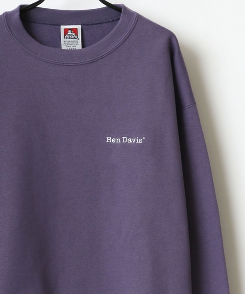 BEN DAVIS(ベンデイビス)の「BEN DAVIS/ベンデイビス HEAVY/ヘビー裏起毛 ビッグシルエット ワンポイント ロゴ刺繍 スウェット トレーナー(スウェット・メンズ・ホワイト/アッシュグレー/ブラック/ダークグリーン/パープル/ネイビー/カーキ/グリーン/アイボリー/ロイヤルブルー/ダークオレンジ・M/L/XL)」の10枚目の写真