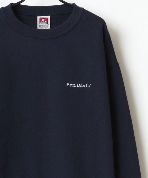 BEN DAVIS(ベンデイビス)の「BEN DAVIS/ベンデイビス HEAVY/ヘビー裏起毛 ビッグシルエット ワンポイント ロゴ刺繍 スウェット トレーナー(スウェット・メンズ・ホワイト/アッシュグレー/ブラック/ダークグリーン/パープル/ネイビー/カーキ/グリーン/アイボリー/ロイヤルブルー/ダークオレンジ・M/L/XL)」の1枚目の写真