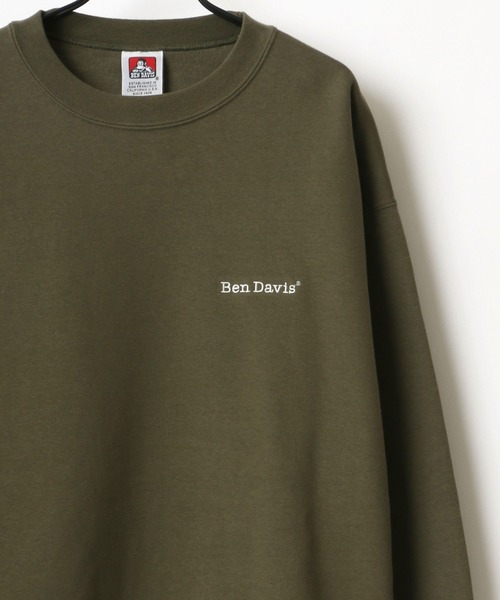 BEN DAVIS(ベンデイビス)の「BEN DAVIS/ベンデイビス HEAVY/ヘビー裏起毛 ビッグシルエット ワンポイント ロゴ刺繍 スウェット トレーナー(スウェット・メンズ・ホワイト/アッシュグレー/ブラック/ダークグリーン/パープル/ネイビー/カーキ/グリーン/アイボリー/ロイヤルブルー/ダークオレンジ・M/L/XL)」の7枚目の写真