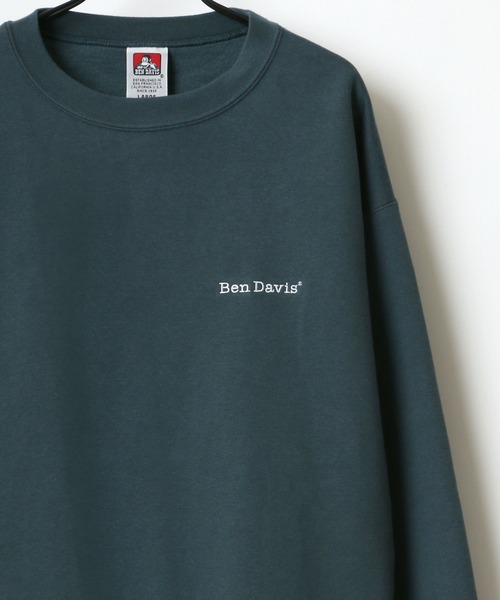 BEN DAVIS(ベンデイビス)の「BEN DAVIS/ベンデイビス HEAVY/ヘビー裏起毛 ビッグシルエット ワンポイント ロゴ刺繍 スウェット トレーナー(スウェット・メンズ・ホワイト/アッシュグレー/ブラック/ダークグリーン/パープル/ネイビー/カーキ/グリーン/アイボリー/ロイヤルブルー/ダークオレンジ・M/L/XL)」の8枚目の写真