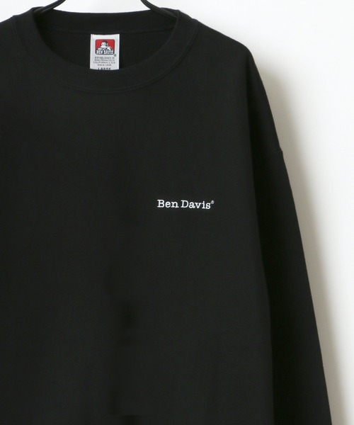 BEN DAVIS(ベンデイビス)の「BEN DAVIS/ベンデイビス HEAVY/ヘビー裏起毛 ビッグシルエット ワンポイント ロゴ刺繍 スウェット トレーナー(スウェット・メンズ・ホワイト/アッシュグレー/ブラック/ダークグリーン/パープル/ネイビー/カーキ/グリーン/アイボリー/ロイヤルブルー/ダークオレンジ・M/L/XL)」の4枚目の写真
