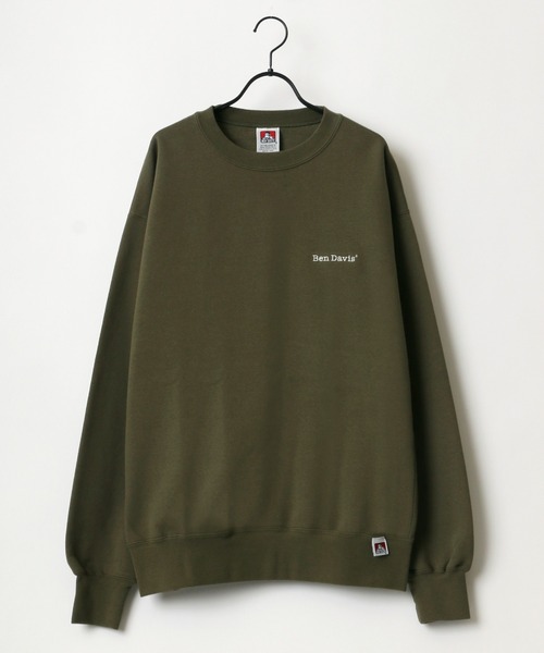 BEN DAVIS(ベンデイビス)の「BEN DAVIS/ベンデイビス HEAVY/ヘビー裏起毛 ビッグシルエット ワンポイント ロゴ刺繍 スウェット トレーナー(スウェット・メンズ・ホワイト/アッシュグレー/ブラック/ダークグリーン/パープル/ネイビー/カーキ/グリーン/アイボリー/ロイヤルブルー/ダークオレンジ・M/L/XL)」の14枚目の写真