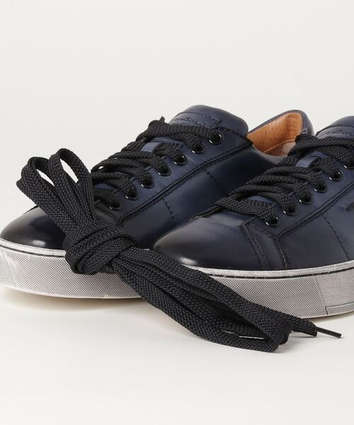 Santoni（サントーニ）の「サントーニ メンズ/レースアップレザースニーカー（スニーカー・メンズ・ネイビー・50/80/60/55/70/75/85）」の4枚目の写真