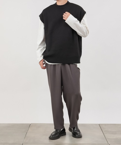 COLONY 2139（コロニートゥーワンスリーナイン）の「リサイクルポリニットベスト（ベスト・メンズ・チャコールグレー/ブラック/ブラウン/カーキ・MEDIUM/LARGE/X-LARGE）」の13枚目の写真