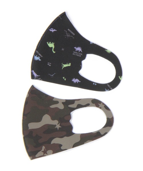 GLOBAL WORK（グローバルワーク）の「洗えるキッズ柄マスク/217991（マスク・キッズ・ブラック/パープル系その他2・FREE）」の2枚目の写真