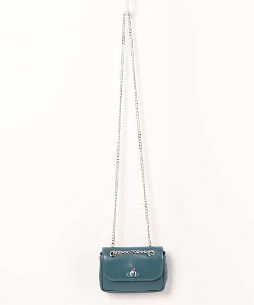 Vivienne Westwood(ヴィヴィアンウエストウッド)の「52020005/40564EMMA SMALL PURSE WITH CHAIN(ショルダーバッグ・レディース・ブラック/グリーン・FREE)」の2枚目の写真