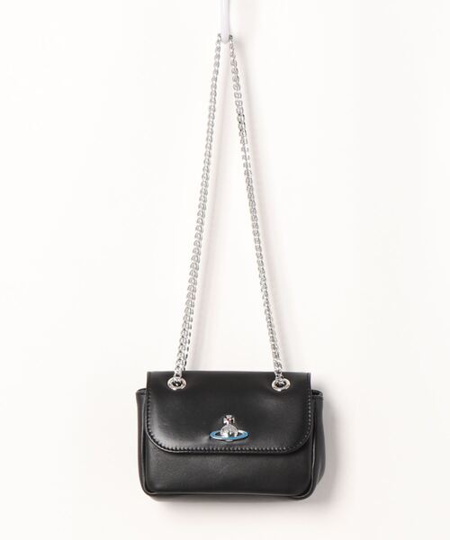 Vivienne Westwood(ヴィヴィアンウエストウッド)の「52020005/40564EMMA SMALL PURSE WITH CHAIN(ショルダーバッグ・レディース・ブラック/グリーン・FREE)」の5枚目の写真