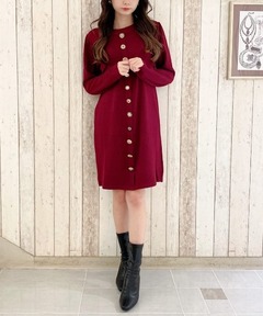 セール】スプリットテープ ポロ ドレス（シャツワンピース