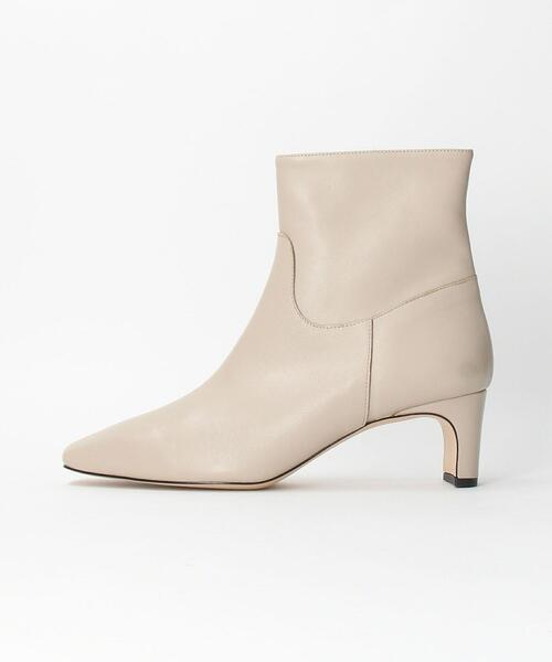 CORSO ROMA，9（コルソローマ）の「＜CORSO ROMA 9＞レザー ショートブーツ ◆（ブーツ・レディース・ブラック/ベージュ・36/37h/37/38/36h）」の5枚目の写真