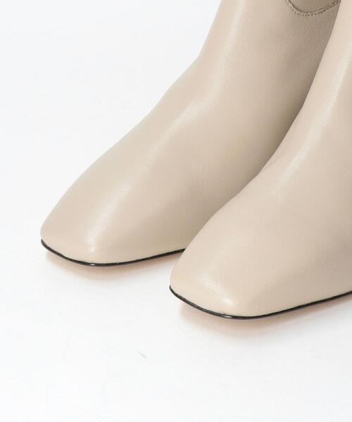 CORSO ROMA，9（コルソローマ）の「＜CORSO ROMA 9＞レザー ショートブーツ ◆（ブーツ・レディース・ブラック/ベージュ・36/37h/37/38/36h）」の8枚目の写真
