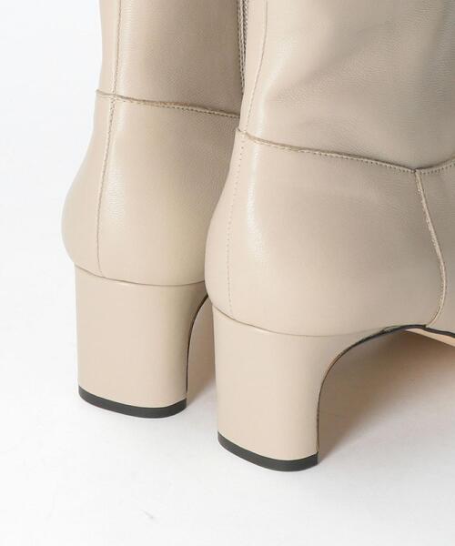 CORSO ROMA，9（コルソローマ）の「＜CORSO ROMA 9＞レザー ショートブーツ ◆（ブーツ・レディース・ブラック/ベージュ・36/37h/37/38/36h）」の9枚目の写真