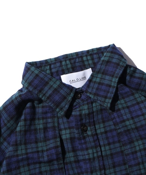 CAL O LINE（キャルオーライン）の「CAL O LINE/キャルオーライン PLAID PAINTER SHIRT シャツ チェックシャツ（シャツ/ブラウス・メンズ・レッド/グリーン・M/L/XL）」の3枚目の写真