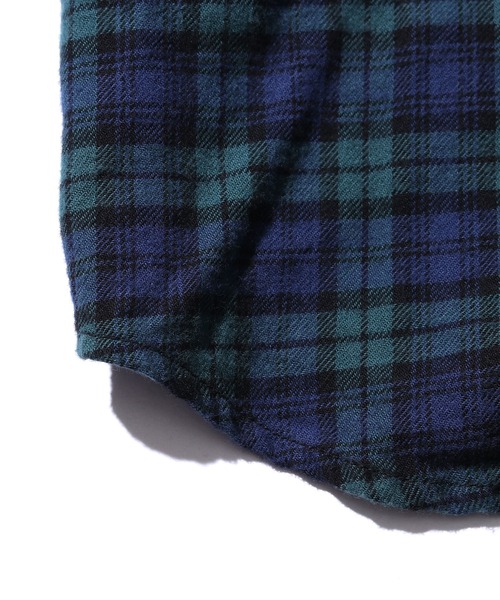 CAL O LINE（キャルオーライン）の「CAL O LINE/キャルオーライン PLAID PAINTER SHIRT シャツ チェックシャツ（シャツ/ブラウス・メンズ・レッド/グリーン・M/L/XL）」の4枚目の写真