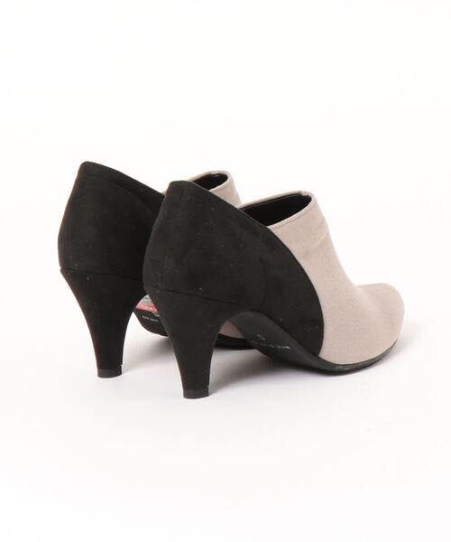 AGOSTO（アゴスト）の「ポインテッドトゥコンビブーティー（ブーツ・レディース・グレー/ワインレッド/ネイビー・S/M/L）」の4枚目の写真