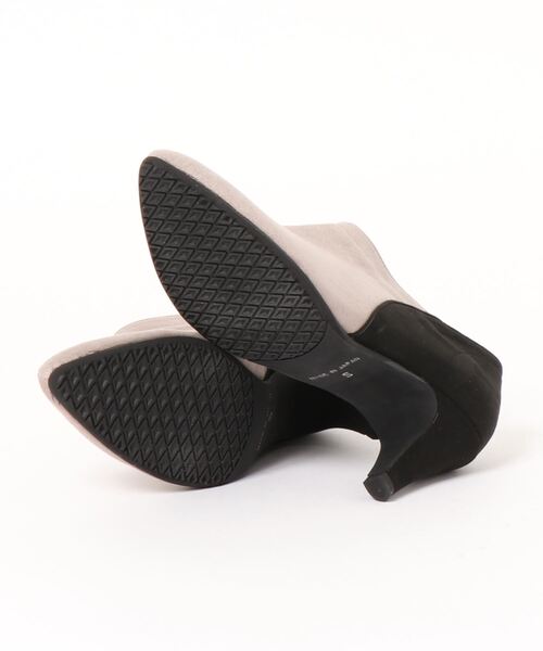 AGOSTO（アゴスト）の「ポインテッドトゥコンビブーティー（ブーツ・レディース・グレー/ワインレッド/ネイビー・S/M/L）」の5枚目の写真