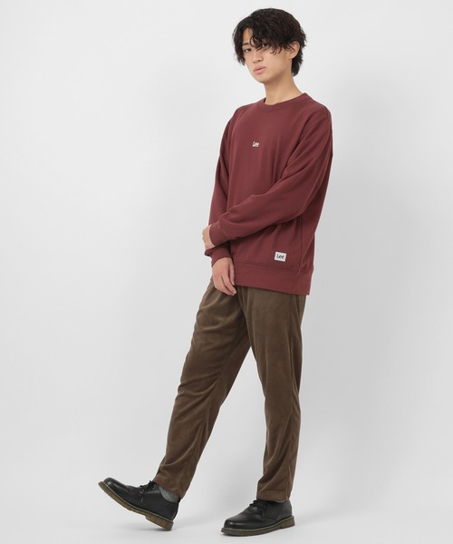 Lee(リー)の「【Lee/リー】ビックシルエット ミニロゴ刺繍 スウェット/プルオーバー(スウェット・メンズ・ホワイト/チャコールグレー/ブラック/ワイン・M/L/XL)」の16枚目の写真