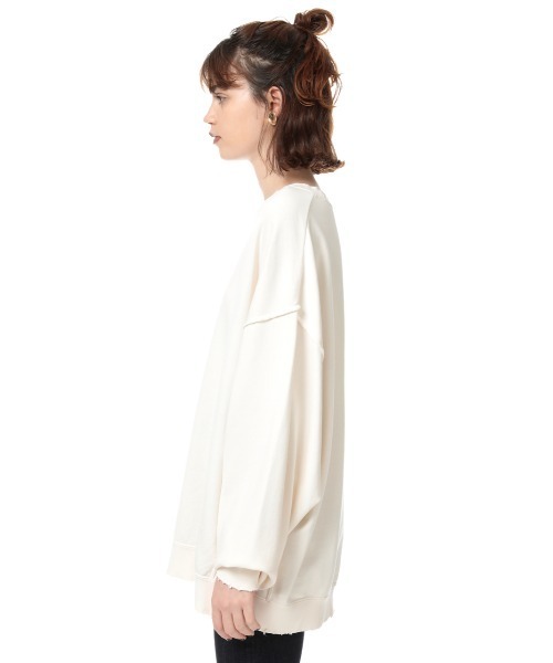 SLY(スライ)の「OVER DAMAGE SW TOPS オーバー ダメージ スウェット(スウェット・レディース・ブラック/ホワイト・FREE)」の6枚目の写真