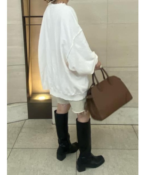 SLY(スライ)の「OVER DAMAGE SW TOPS オーバー ダメージ スウェット(スウェット・レディース・ブラック/ホワイト・FREE)」の18枚目の写真