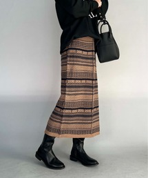 PICCIN | 【WEB限定】ジャガードボーダーニットスカート(スカート)