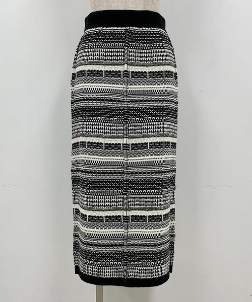 PICCIN（ピッチン）の「【WEB限定】ジャガードボーダーニットスカート（スカート・レディース・ブラウン/ブラック・L/M）」の12枚目の写真