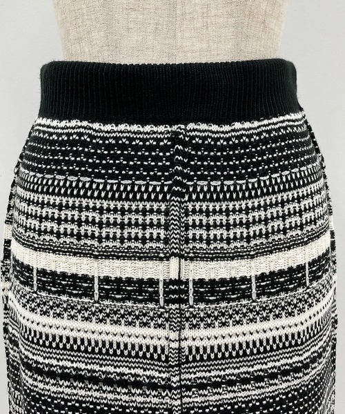 PICCIN（ピッチン）の「【WEB限定】ジャガードボーダーニットスカート（スカート・レディース・ブラウン/ブラック・L/M）」の15枚目の写真
