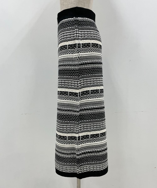 PICCIN（ピッチン）の「【WEB限定】ジャガードボーダーニットスカート（スカート・レディース・ブラウン/ブラック・L/M）」の13枚目の写真