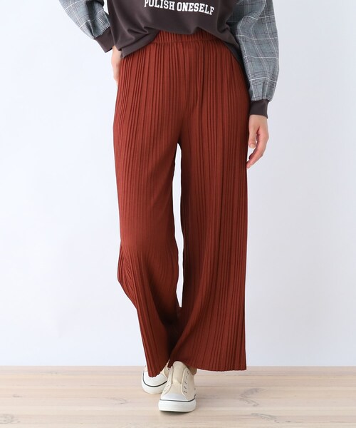 Cutie Blonde（キューティーブロンド）の「◆【S-L】テレコプリーツイージーパンツ（その他パンツ・レディース・ブラック/カーキ/ライトベージュ/ピンク系・01/02/03）」の4枚目の写真