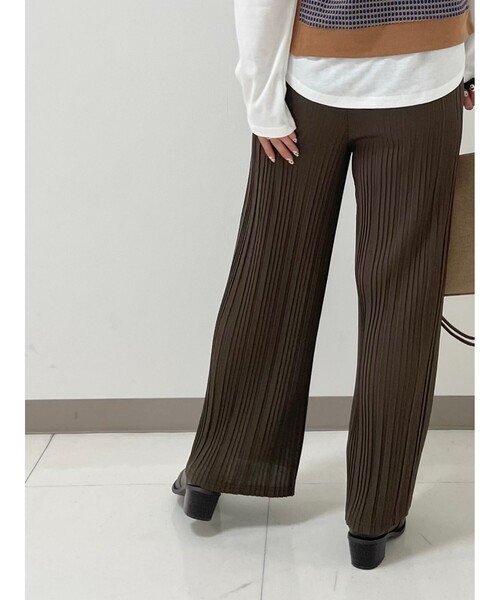 Cutie Blonde（キューティーブロンド）の「◆【S-L】テレコプリーツイージーパンツ（その他パンツ・レディース・ブラック/カーキ/ライトベージュ/ピンク系・01/02/03）」の5枚目の写真