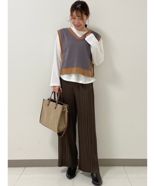 Cutie Blonde（キューティーブロンド）の「◆【S-L】テレコプリーツイージーパンツ（その他パンツ・レディース・ブラック/カーキ/ライトベージュ/ピンク系・01/02/03）」の12枚目の写真