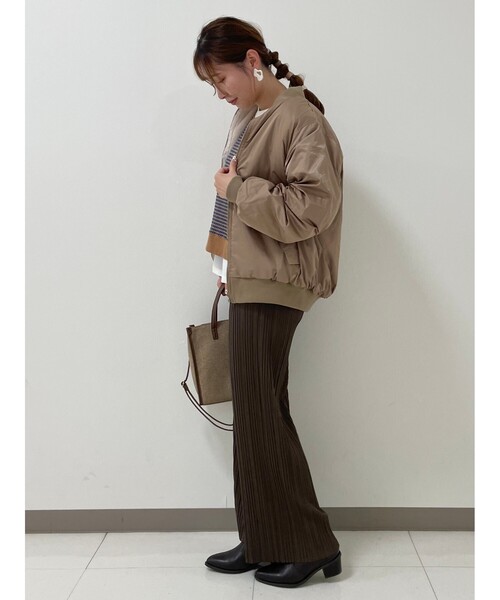 Cutie Blonde（キューティーブロンド）の「◆【S-L】テレコプリーツイージーパンツ（その他パンツ・レディース・ブラック/カーキ/ライトベージュ/ピンク系・01/02/03）」の14枚目の写真