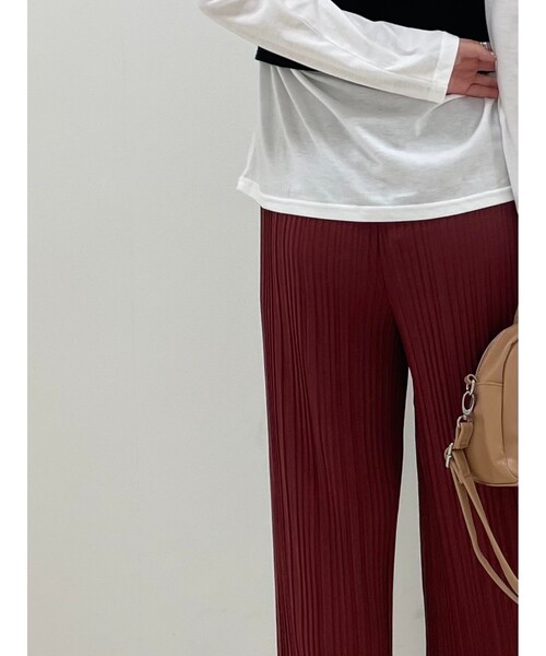 Cutie Blonde（キューティーブロンド）の「◆【S-L】テレコプリーツイージーパンツ（その他パンツ・レディース・ブラック/カーキ/ライトベージュ/ピンク系・01/02/03）」の16枚目の写真