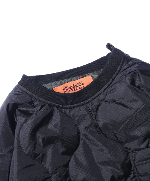UNIVERSAL OVERALL(ユニバーサルオーバーオール)の「UNIVERSAL OVERALL/ユニバーサルオーバーオール QUILT CREW キルティングプルオーバー(その他トップス・メンズ・ブラック/ベージュ/オリーブ/オレンジ・S/M/L)」の19枚目の写真