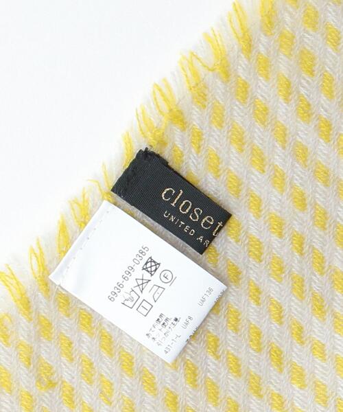 closet story(クローゼットストーリー)の「<closet story(クローゼットストーリー)>カラーチェック ストール(ストール/ショール・レディース・ピンク/イエロー・FREE)」の4枚目の写真