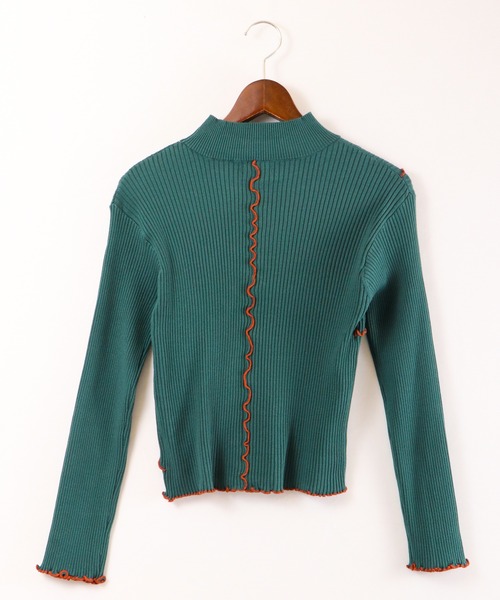 EACH.（イーチ）の「【EACH】MELLOW STITCH RIB KNIT PO リブニットハイネック（ニット/セーター・レディース・グリーン/ベージュ/ブラック・FREE）」の22枚目の写真