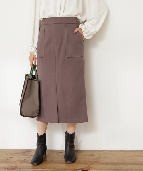 N.（N. Natural Beauty Basic）（エヌエヌナチュラルビューティーベーシック）の「【S Size Line】◆フロントスリットタイトスカート（スカート・レディース・モカ/ブルー/ナチュラル・SMALL/MEDIUM）」の4枚目の写真