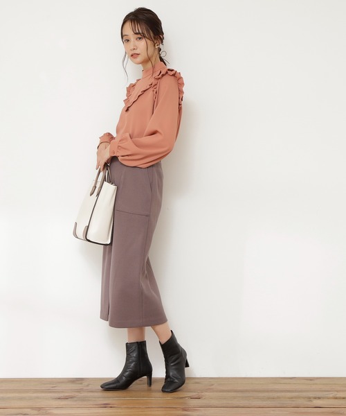 N.（N. Natural Beauty Basic）（エヌエヌナチュラルビューティーベーシック）の「【S Size Line】◆フロントスリットタイトスカート（スカート・レディース・モカ/ブルー/ナチュラル・SMALL/MEDIUM）」の6枚目の写真