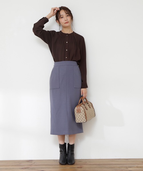 N.（N. Natural Beauty Basic）（エヌエヌナチュラルビューティーベーシック）の「【S Size Line】◆フロントスリットタイトスカート（スカート・レディース・モカ/ブルー/ナチュラル・SMALL/MEDIUM）」の8枚目の写真